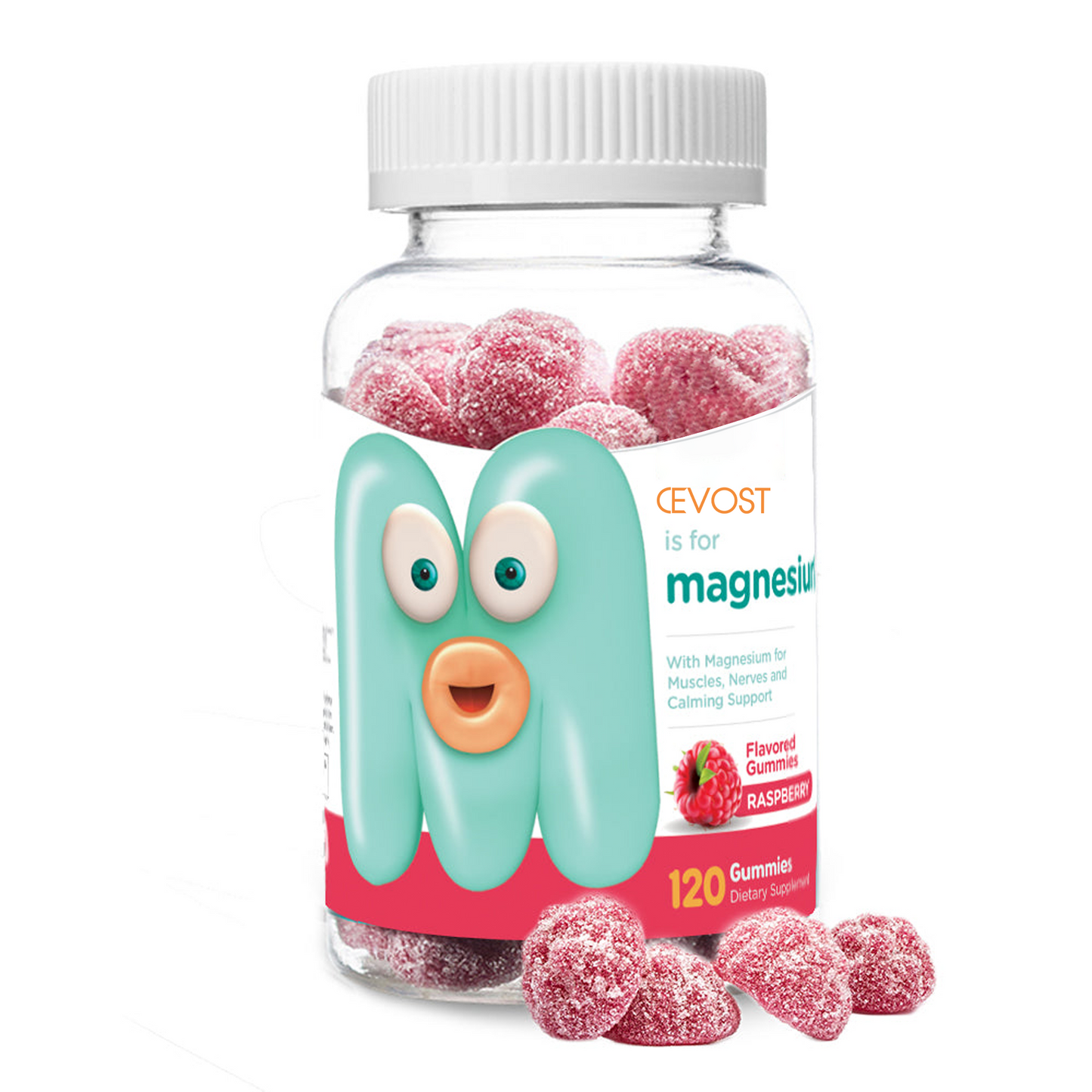 Cevost Magnesium Gummies Raspberry