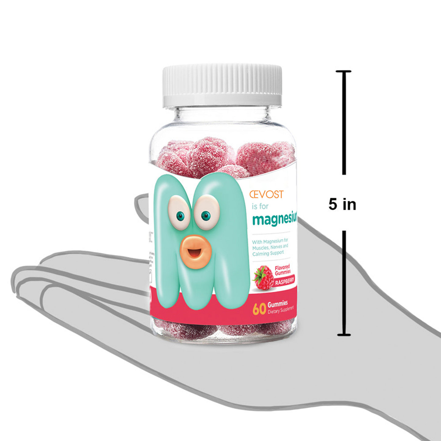 Cevost Magnesium Gummies Raspberry