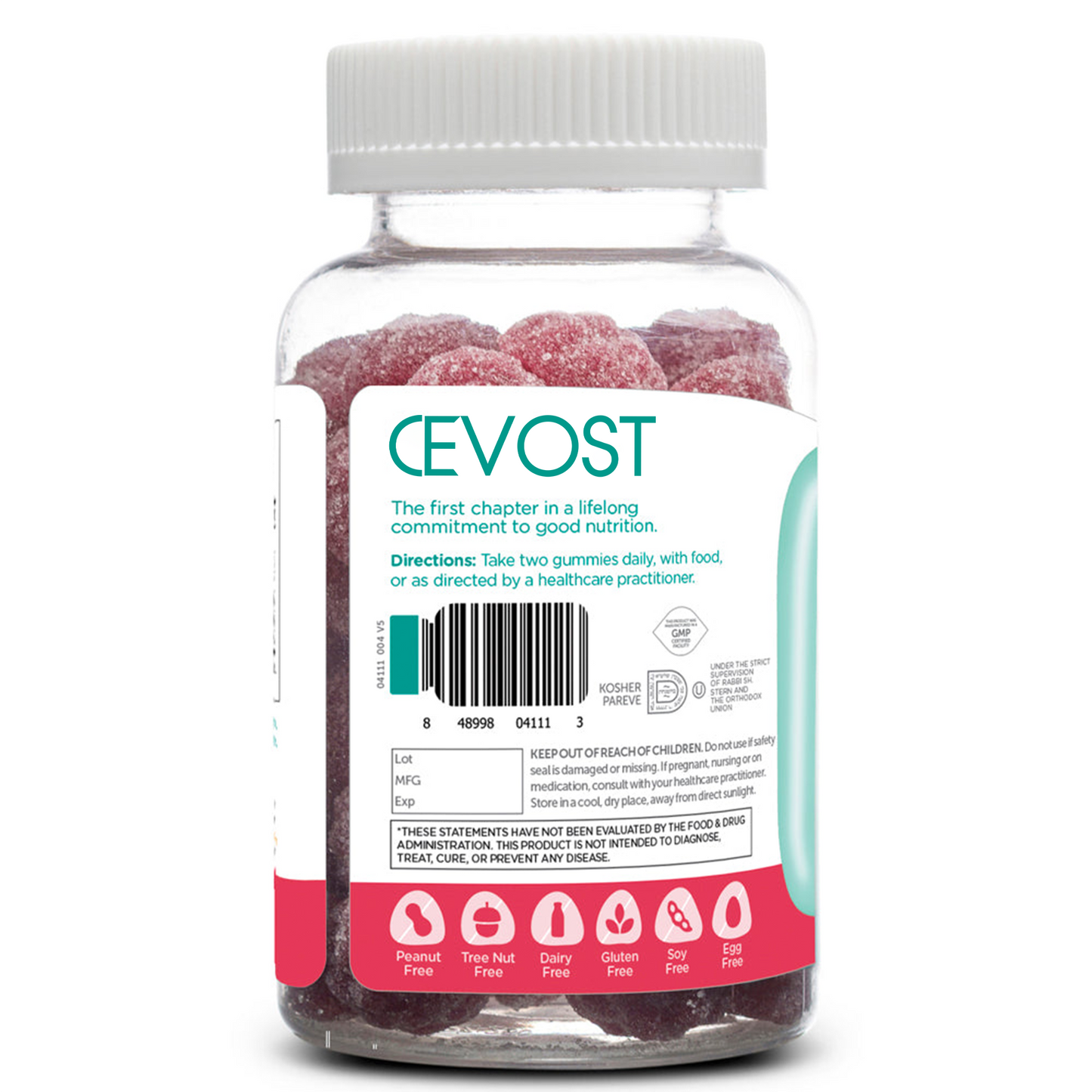 Cevost Magnesium Gummies Raspberry